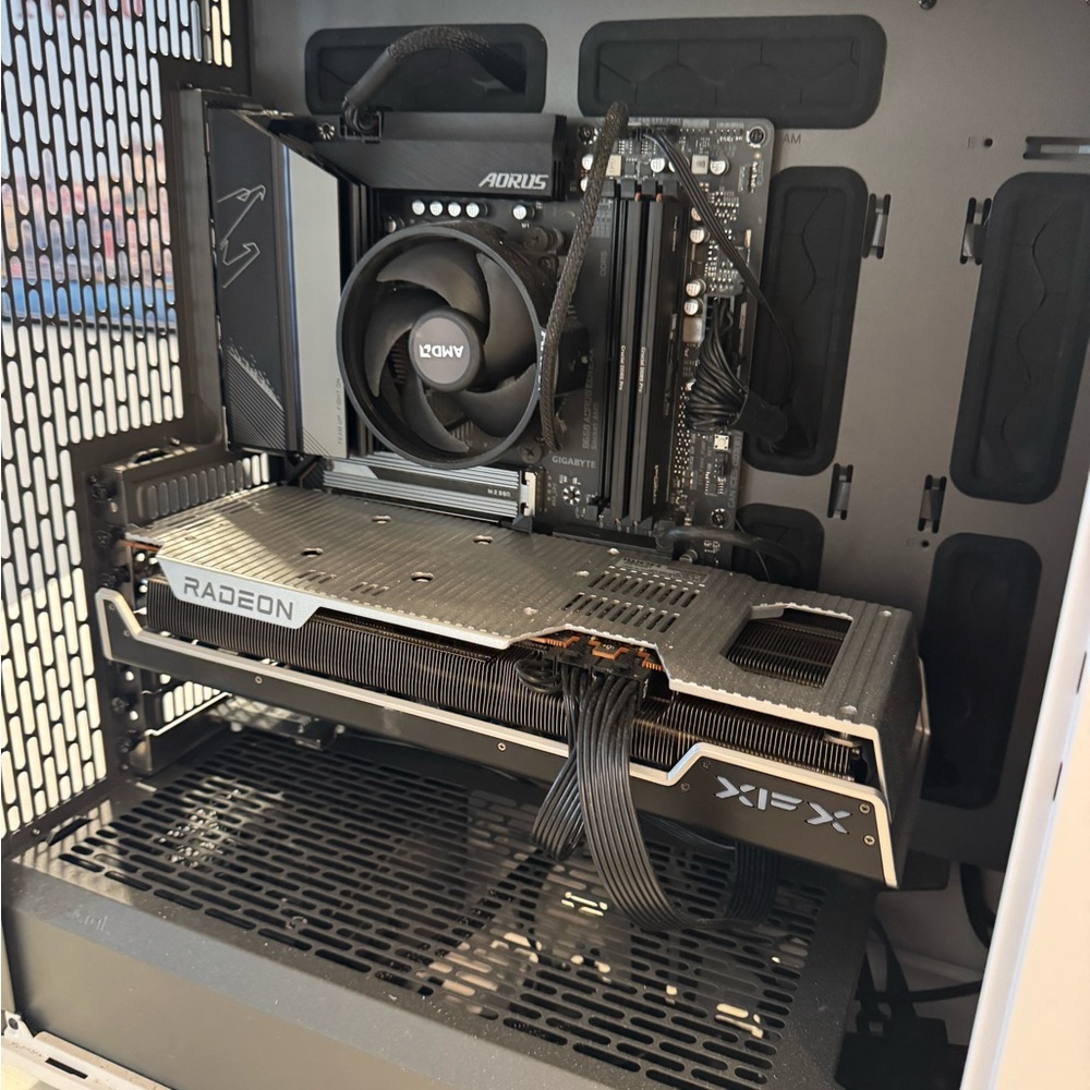 Gaming PC - XFX Radeon Graphics Powered - Black and Silver